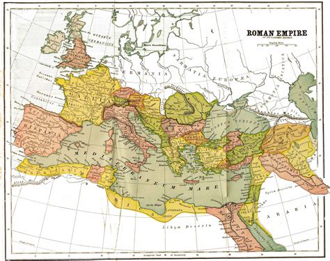 roman empire map at peak